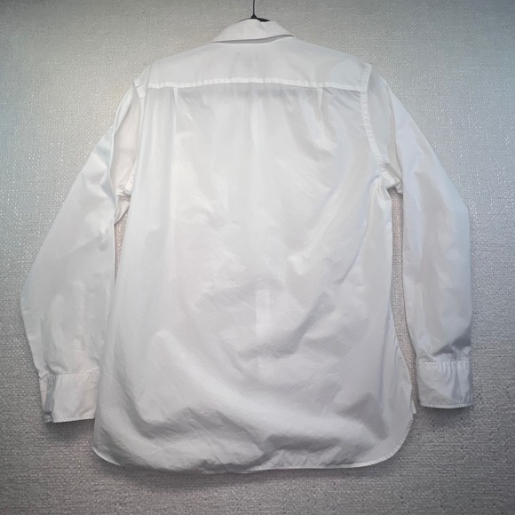 J.Crew Men's Medium 2-Ply White Button Down Dress Shirt 100%‎ Cotton Long Sleeve - Picture 7 of 12